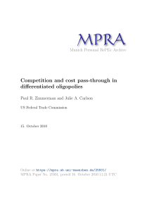 Competition and cost pass-through in differentiated oligopolies