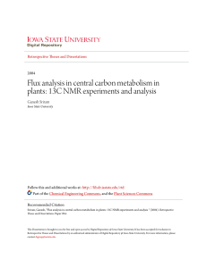 Flux analysis in central carbon metabolism in plants