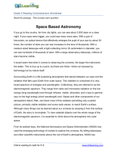 Space Based Astronomy
