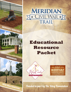 Educational Resource Packet: Civil War Trail