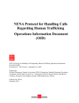 NENA Protocol for Handling Calls Regarding Human Trafficking