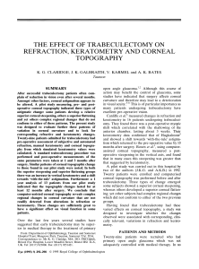 the effect of trabeculectomy on refraction