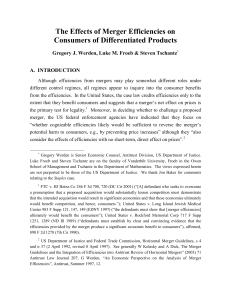 The Effects of Merger Efficiencies on Consumers of Differentiated