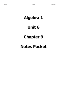 Notes Packet REVISED