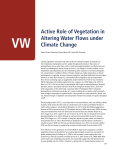 Cross-chapter box on the active role of vegetation in altering water