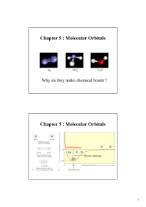 Molecular Orbitals Chapter 5 : Molecular Orbitals
