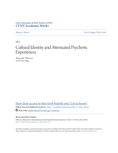 Cultural Identity and Attenuated Psychotic Experiences