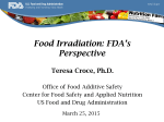 Food Irradiation: FDA`s