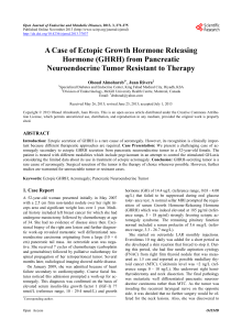 A Case of Ectopic Growth Hormone Releasing Hormone (GHRH