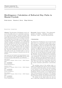 Birefringency: Calculation of Refracted Ray Paths in - Giga