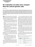 An evaluation of codes more compact than the natural genetic code