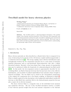 Two-Fluid Model for Heavy Electron Physics