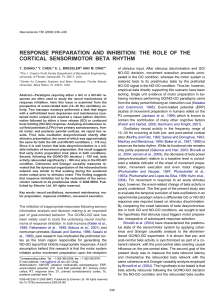 response preparation and inhibition: the role of the