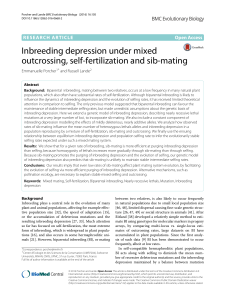 Inbreeding depression under mixed outcrossing, self