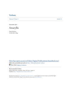 Amaryllis - Fisher Digital Publications