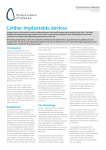 Cardiac implantable devices - Royal Academy of Engineering