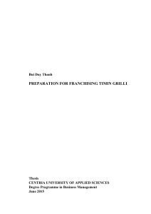 preparation for franchising timin grilli