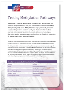 Testing Methylation Pathways