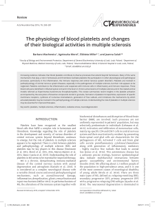The physiology of blood platelets and changes of their biological