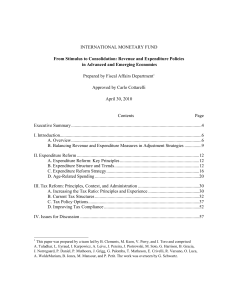 From Stimulus to Consolidation: Revenue and Expenditure