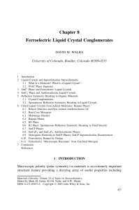 Ferroelectric Liquid Crystal Conglomerates