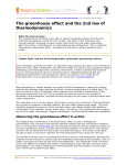 The greenhouse effect and the 2nd law of thermodynamics