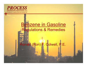 Benzene in Gasoline - Regulations and Remedies