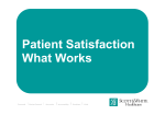 Patient Satisfaction What Works