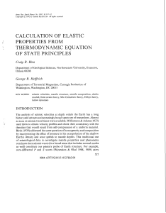 calcijlation of elastic properties from thermodynamic equation of
