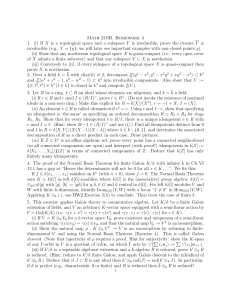 Math 210B. Homework 4 1. (i) If X is a topological space and a