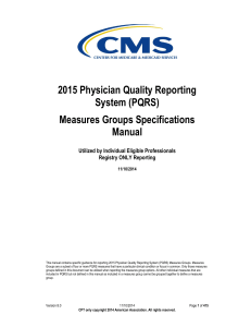2015 PQRS Measures Groups Specifications