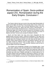 Romanization of Spain. Conclusion I - e