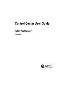 User Guide - NetIQ AppManager Control Center