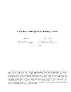 Corporate Leverage and Currency Crises - S-WoPEc