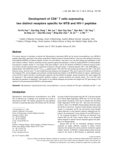 Development of CD8+ T cells expressing two distinct receptors