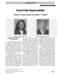 Vocal Fold Hypomobility - Philadelphia Voice Center