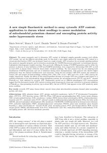 A new simple fluorimetric method to assay cytosolic ATP content