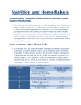 Nutrition and Hemodialysis