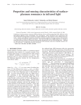 Properties and sensing characteristics of surface