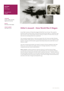 Hitler`s Assault – How World War II Began