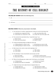 THE HISTORY OF CELL BIOLOGY