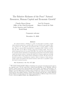 The Relative Richness of the Poor? Natural Resources, Human