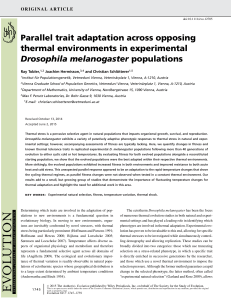 Parallel trait adaptation across opposing thermal environments in