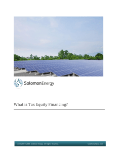 What is Tax Equity Financing?