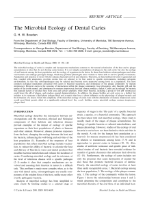 The Microbial Ecology of Dental Caries - Co