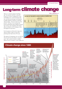 Long-Term Climate Change