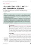 Extreme Clinical Presentations of Venous Stasis : Coronary