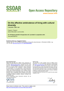 On the affective ambivalence of living with cultural diversity