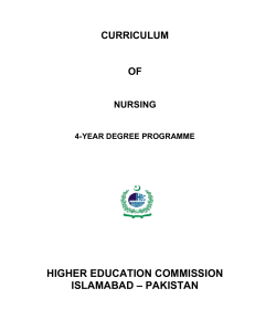 BSc Nursing 4 years Degree Program 2010-11