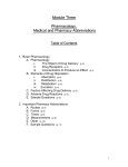 Module Three Pharmacology, Medical and Pharmacy Abbreviations